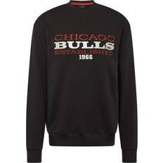 New Era Dam Överdelar New Era Svart sweatshirt med Chicago Bulls-tryck-Svart/a