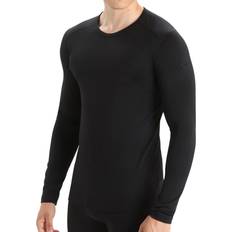 Homme - Laine Hauts de Couche de Base Icebreaker Merino Oasis Crewe Thermo-T-Shirt Black