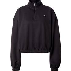 Cropped - Herre Sweatere Tommy Jeans Quarter-Zip Cropped Sweatshirt BLACK