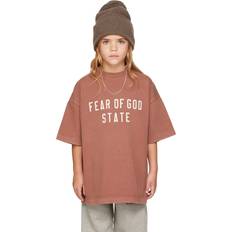 Fear of God Fear of God ESSENTIALS Kids Burgundy Printed Logo T-shirt CRIMSON 14-16Y