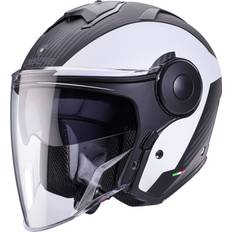 Caberg Motorradhelme Caberg Soho Milano, Jethelm Matt Schwarz/Weiß