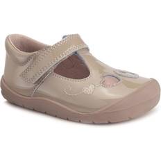 Beige Walking shoes Start-rite Party, Taupe patent girls rip-tape first walking shoes