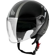 MT Helmets Jethelm Street Scope D2 schwarz grau