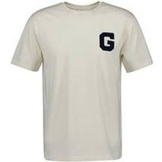 Gant Beige T-shirts Gant Regular Fit Logo Collegiate T-shirt Beige, Beige, 3Xl, Men