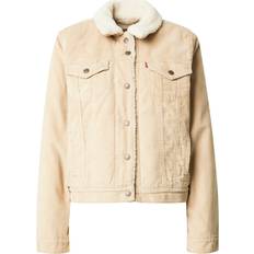 Beige - Denim Jackets Levi's Faux Fur Shearling Jackets - Beige