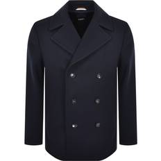 Herre - Sort - Uldfrakker BOSS Double-breasted coat in wool blend