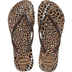 Dame - Gull Flip-Flops Havaianas Women's Slim Animals Rose Gold/Cafe