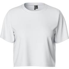 Cropped - Dame T-shirts Pieces Cropped T-shirt - Hvid