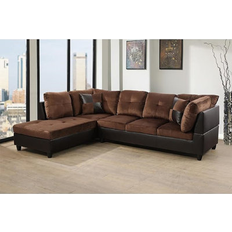 Ebern Designs Corner Sofas Ebern Designs Multi Color Sectional 2-Piece 35" H x 103.5" W x 74.5" D Sofa