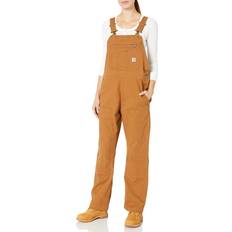 Workwear & Equipment Carhartt Womens Crawford Double Front Bib Overalls Coveralls, Brown