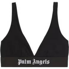 Palm Angels Women Underwear Palm Angels logo-band triangle bra women Polyester/Elastane/Polyamide Black