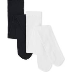 Cotton Pantyhoses The Children's Place Girls Tights Pack Of Two Hosiery - Black