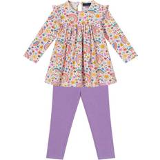 Andy & Evan Infant Rainbow Printed Babydoll Dress w/Purple Legging (White, 12-18M) Maisonette