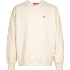 Natural - Unisexo Suéteres Supreme box-logo crewneck seatshirt unisex Cotton Neutrals