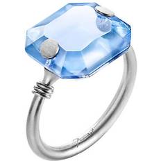 Sapphire Rings Baccarat 2810775 mhdt blue crystal silver ring msrp $350