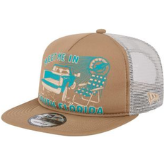 New Era Men's Tan Miami Dolphins Meet Me 9FIFTY Snapback Hat