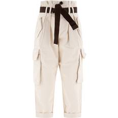 Bianco - Donna Pantaloni Pinko Pantalon Cargo Oversize Ceintura - Female