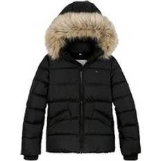 Tommy Hilfiger Giubbotti Tommy Hilfiger Kid's Faux Fur Hood Down Puffer Jacket - Black