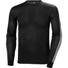 Helly Hansen Herre Toppe svedundertøj Helly Hansen Lifa Stripe Crew Langærmet Baselag - Black