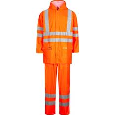 Korttidsoveralls LYNGSØE REGNSÆT HI-VIZ ORANGE