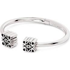 Loewe Sterling Silver Anagram Cuff Bangle silver