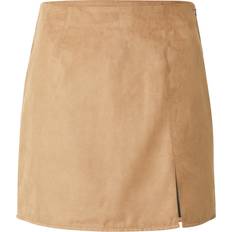 Kleding Noisy May Clara Suede PU HW Skirt - Beige