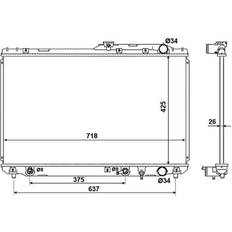 Toyota Sistemi di Raffreddamento NRF Radiator 53962