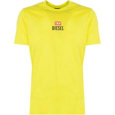 Diesel Men Tops Diesel Logo Evening Primrose Yellow T-Shirt