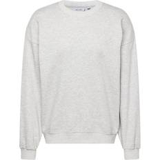 Only & Sons Dam Tröjor Only & Sons Ljusgråmelerad sweatshirt med rund halsringning-Svart/a
