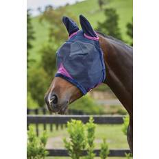 Horse Rugs Weatherbeeta ComFiTec Durable Mesh Mask With Ears Navy/Purple (Mini)
