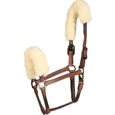 Catago Horse Halters Catago Leather halter with faux fur Marron