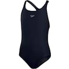 Blåa Baddräkter Barnkläder Speedo Girls Eco Endurance Medalist baddräkt Klorresistens återvunnet tyg Bekväm passform Simlektioner Simning semester baddräkt (paket med 1)