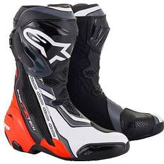 Alpinestars Ajosaappaat Supertech R - Musta/Neonpunainen/Valkoinen/Harmaa