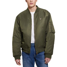 Guess Outerwear Guess Men's John Bomber Jacket with Removable Hooded Inset Olive Morning Multi