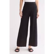 Three Dots Women's Kate Cropped Wide-Leg Pants Black