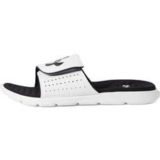 Under Armour White Slippers & Sandals Under Armour Mens Ignite Mens Shoes White/Black 07.0