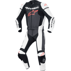 Skind Motorcykelstativer Alpinestars Læderdragt 2-delt GP Force - Sort/Hvid/Neonrød Herre