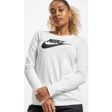 Nike Nike Womens Nike Essential Long Sleeve Icon T-Shirt Womens White/Black
