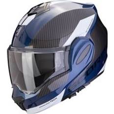 Motorcycle Equipment Scorpion EXO Tech EVO Graphic Motorcycle Helmet (57-58cm) Team Blue Black Silver, Black/blue/white