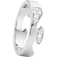 Vitt guld Ringar Georg Jensen FUSION END Ring Diamant 0.18ct