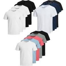 Ekologiskt material - Multifärgade T-shirts Jack & Jones 5-pack Enfärgat O-ringning T-shirt Svart