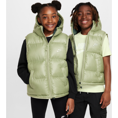 Nike Sportswear Heavyweight Synthetic Fill EasyOn Older Kids' Therma-FIT Repel Loose Hooded Gilet Green Polyester