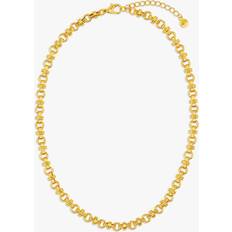 Orelia Cross Link Chain Necklace, Pale Gold