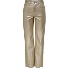 Goud - Vrouw Broeken & Shorts Only Onljuicy-Viv High Waist Pant - Goud