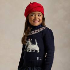 Knitted Sweaters Polo Ralph Lauren Kids Dog Yoke Sweater in Navy. 2, 3, 4, 5