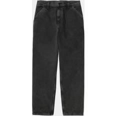 W31 Work Pants Carhartt WIP Pantalon Single Knee Black Stone Washed W28/L30 Noir