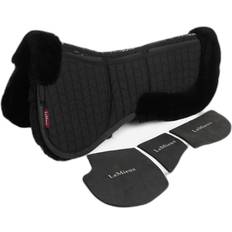 LeMieux ProSorb Lammeskindspad Merino 3 Pocket Half Pad - Sort/Sort