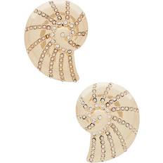 18 quilates Pendientes Ettika Studded Shell Statement Stud Earrings