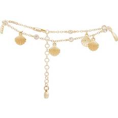 Gold Plated Anklets Ettika Scallop Shell Anklet in Gold (One Size)