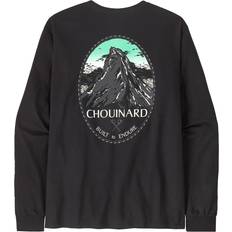 Patagonia Mens L/S Chouinard Crest Responsibili-Tee, Black